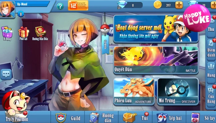 Đánh game bài pokemon